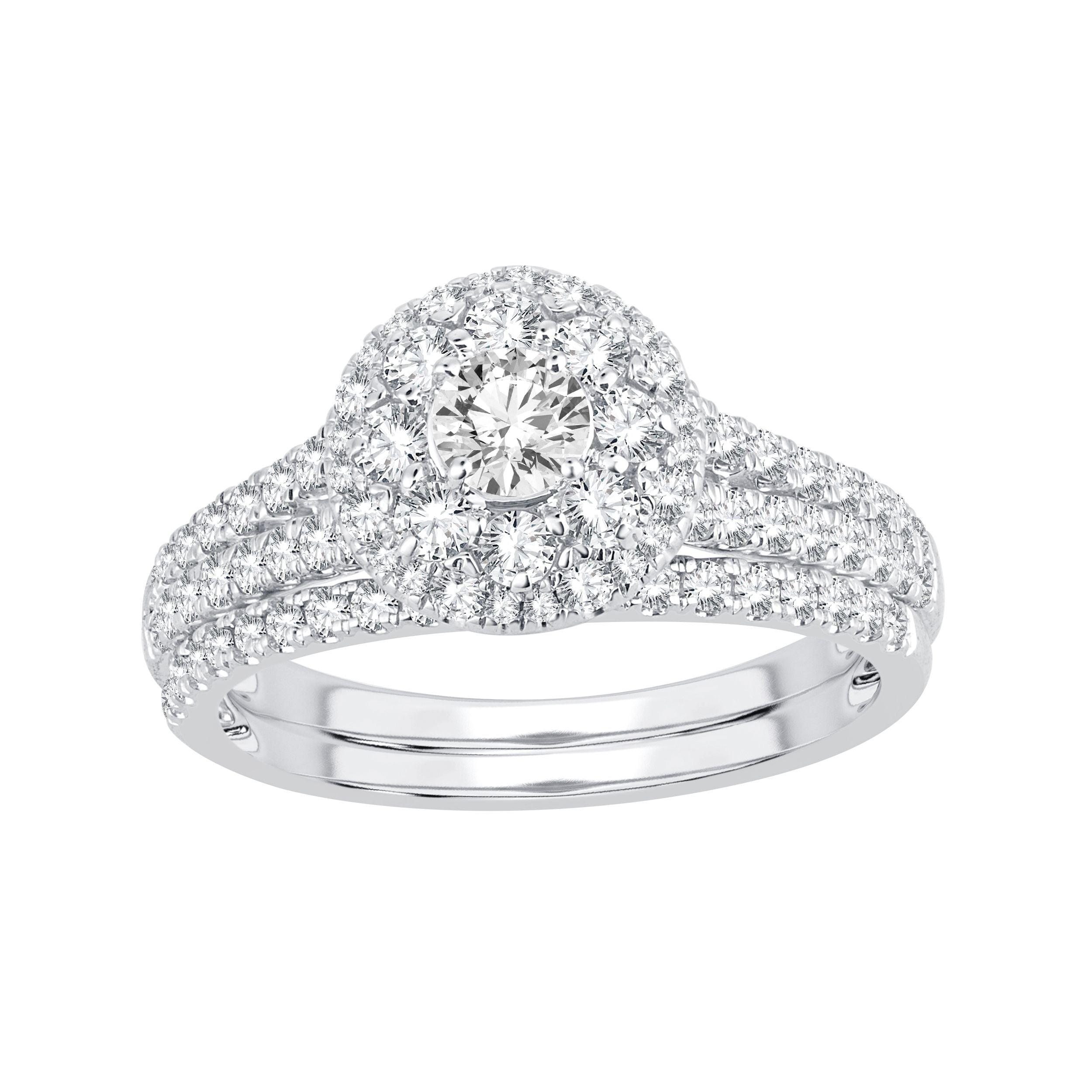 14K 1.19CT Diamond Bridal Ring - Johnny Dang & Co
