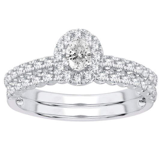 14K 0.73CT Diamond Bridal Ring - Johnny Dang & Co
