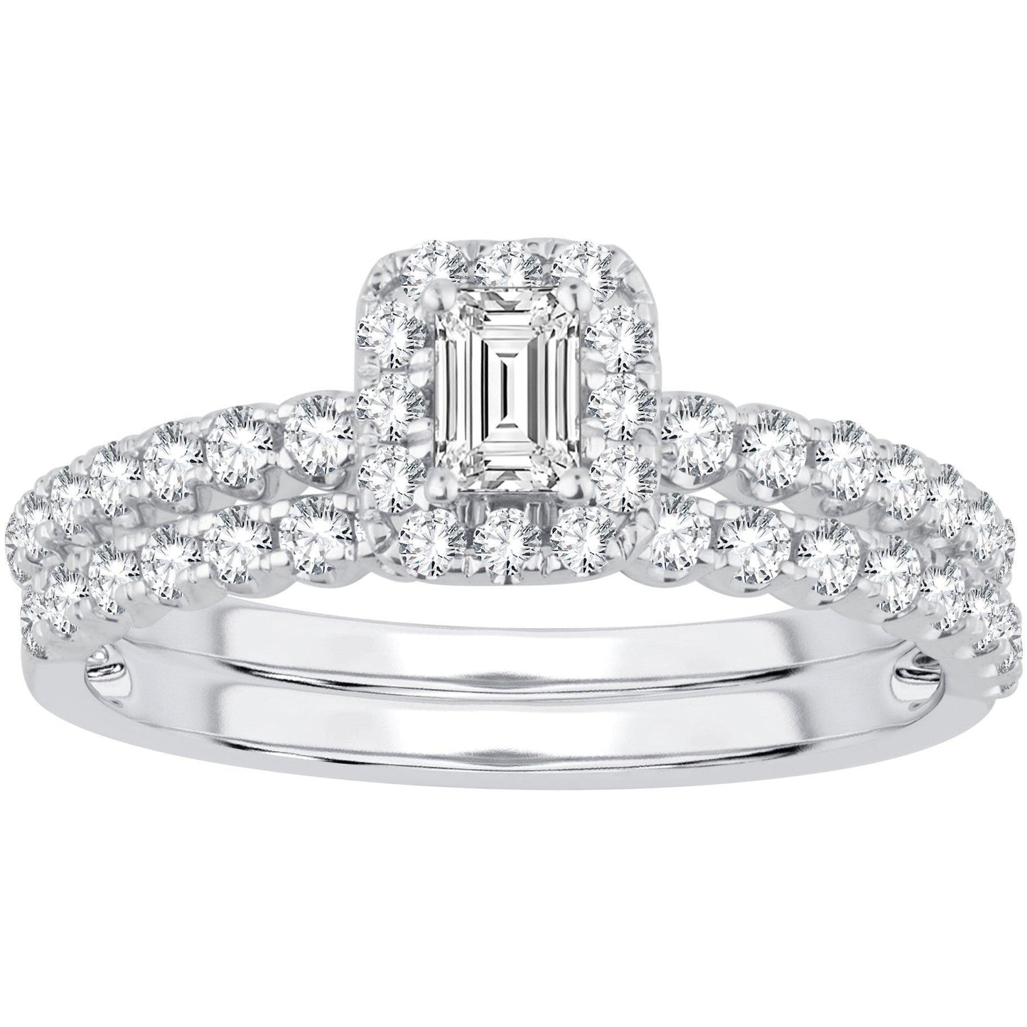 14K 0.73CT Diamond Bridal Ring - Johnny Dang & Co