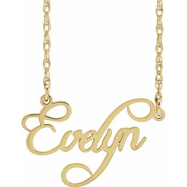 JDSP87247 - SCRIPT NAMEPLATE NECKLACE - Johnny Dang & Co