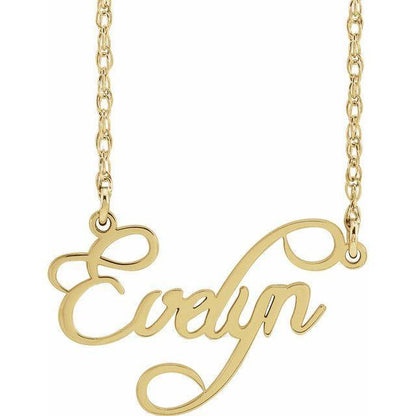JDSP87247 - SCRIPT NAMEPLATE NECKLACE - Johnny Dang & Co