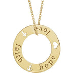 JDSP87130 - ENGRAVABLE FAITH, LOVE, & HOPE LOOP NECKLACE - Johnny Dang & Co
