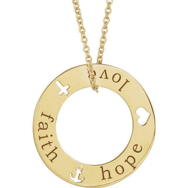 JDSP87130 - ENGRAVABLE FAITH, LOVE, & HOPE LOOP NECKLACE - Johnny Dang & Co