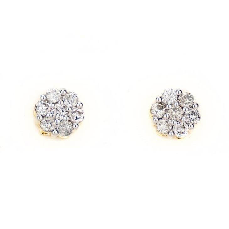 0.76CT Gold Diamond Earrings - Johnny Dang & Co