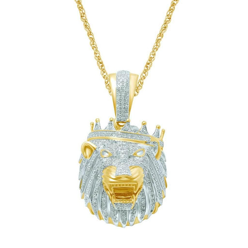 10K 0.84-0.91CT D- ICY LION HEAD - Johnny Dang & Co