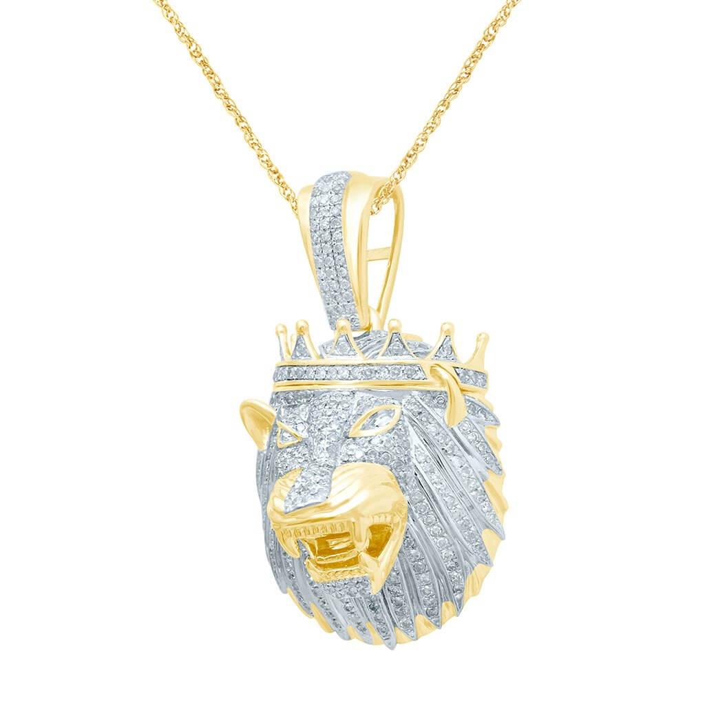 10K 0.84-0.91CT D- ICY LION HEAD - Johnny Dang & Co