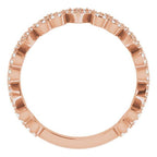 JDTK-SP124362- 14K Rose 1/3 CTW Diamond Stackable Heart Ring - Johnny Dang & Co