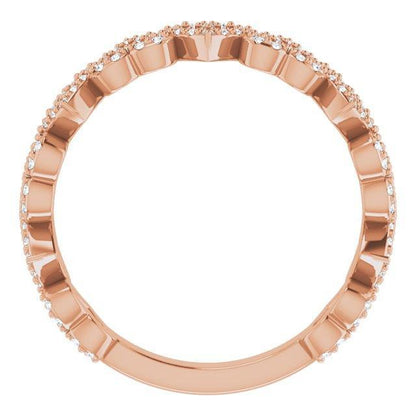 JDTK-SP124362- 14K Rose 1/3 CTW Diamond Stackable Heart Ring - Johnny Dang & Co