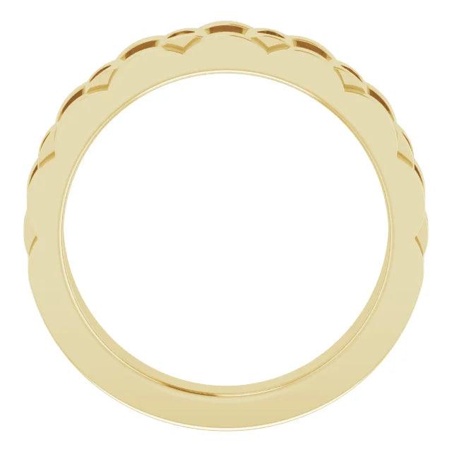 JDTKSP-9875-14K Yellow 1/4 CTW Diamond Chain Link Ring - Johnny Dang & Co