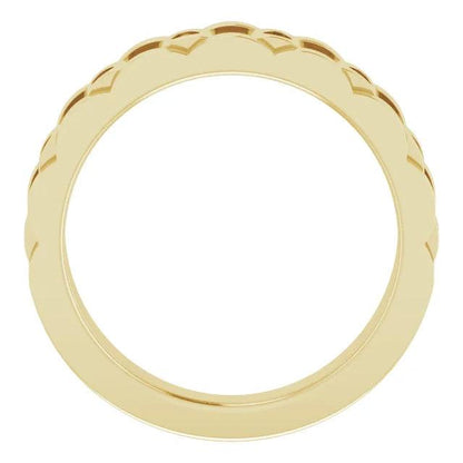 JDTKSP-9875-14K Yellow 1/4 CTW Diamond Chain Link Ring - Johnny Dang & Co