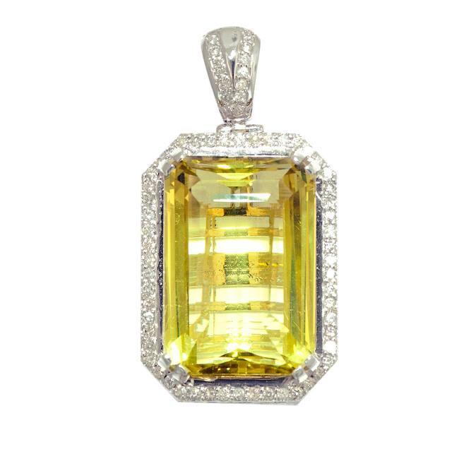 Yellow Baguette Pendant - Johnny Dang & Co