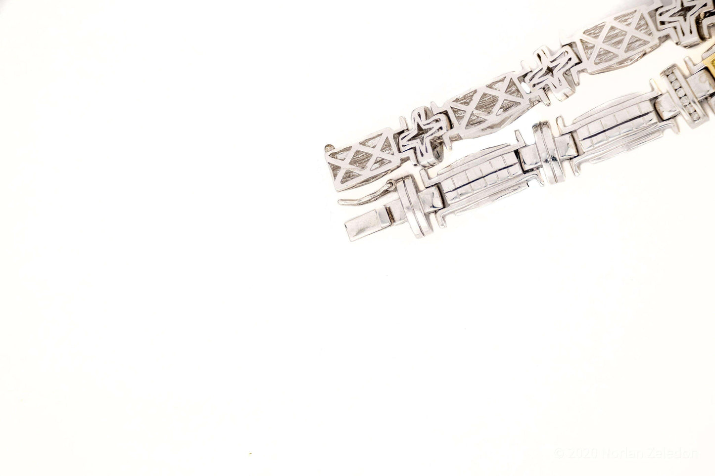 10.6mm Yellow & White Invisible Setting Bracelet - Johnny Dang & Co