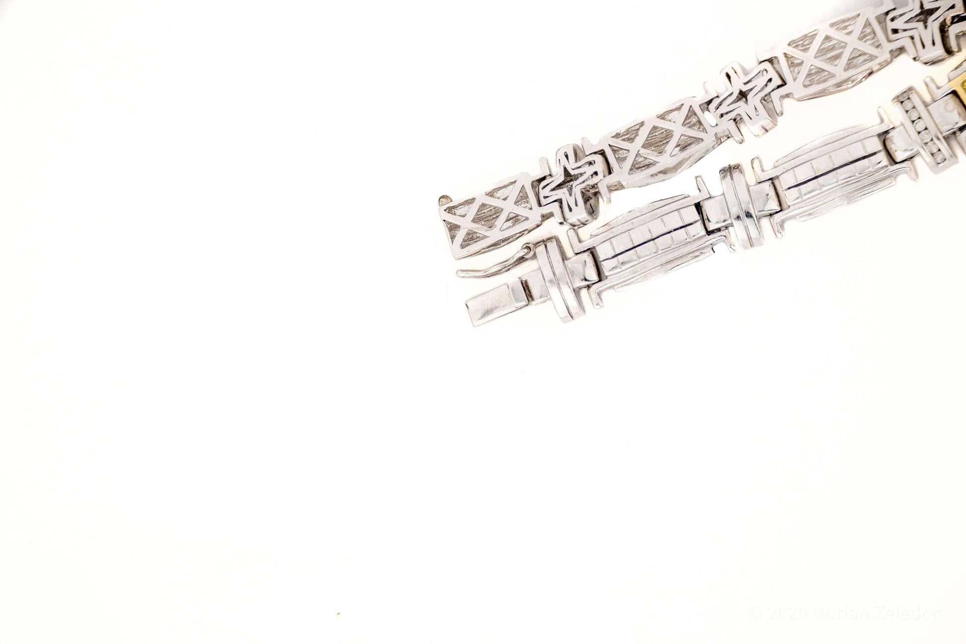 10.6mm Yellow & White Invisible Setting Bracelet - Johnny Dang & Co