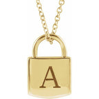 JDSP87184 - Engravable Lock 16-18" Necklace - Johnny Dang & Co