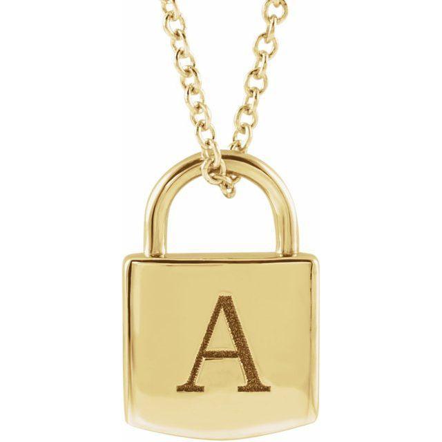 JDSP87184 - Engravable Lock 16-18" Necklace - Johnny Dang & Co