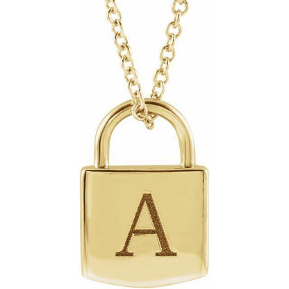 JDSP87184 - Engravable Lock 16-18" Necklace - Johnny Dang & Co