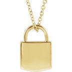 JDSP87184 - Engravable Lock 16-18" Necklace - Johnny Dang & Co