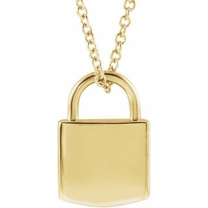 JDSP87184 - Engravable Lock 16-18" Necklace - Johnny Dang & Co