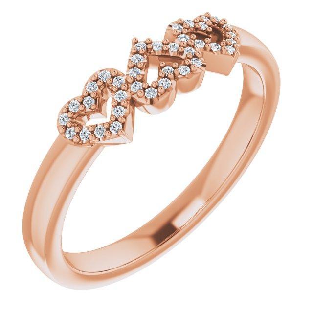 JDTK-SP124627-14K 0.25 CTTW Diamond Heart Ring - Johnny Dang & Co