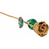 JDSP61-9093 -Lacquered Yellow Topaz Colored Rose with Gold Trim - Johnny Dang & Co