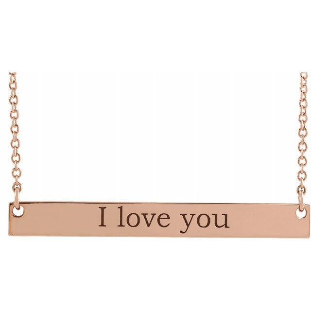 JDSP87363 - ENGRAVABLE BAR NECKLACE - Johnny Dang & Co