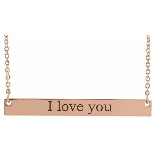 JDSP87363 - ENGRAVABLE BAR NECKLACE - Johnny Dang & Co