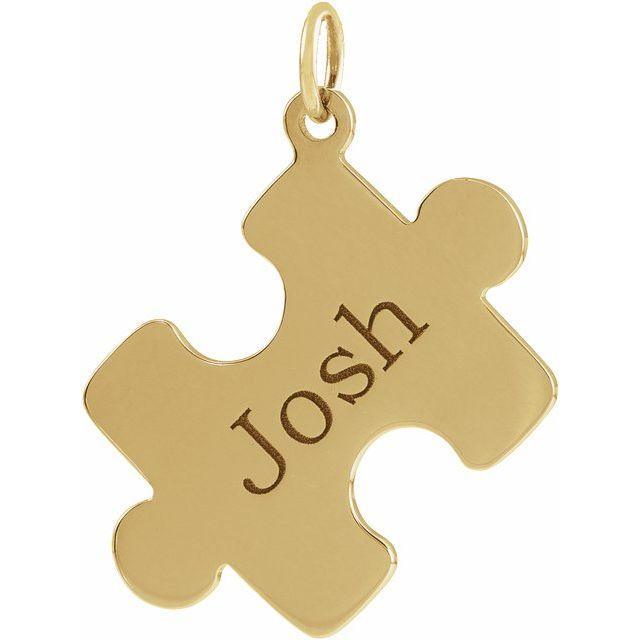 JDSP87355 - ENGRAVABLE PUZZLE PIECE NECKLACE - Johnny Dang & Co