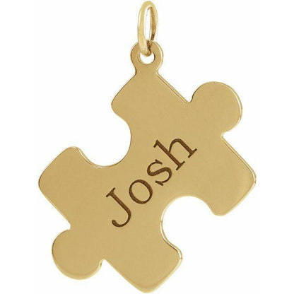 JDSP87355 - ENGRAVABLE PUZZLE PIECE NECKLACE - Johnny Dang & Co