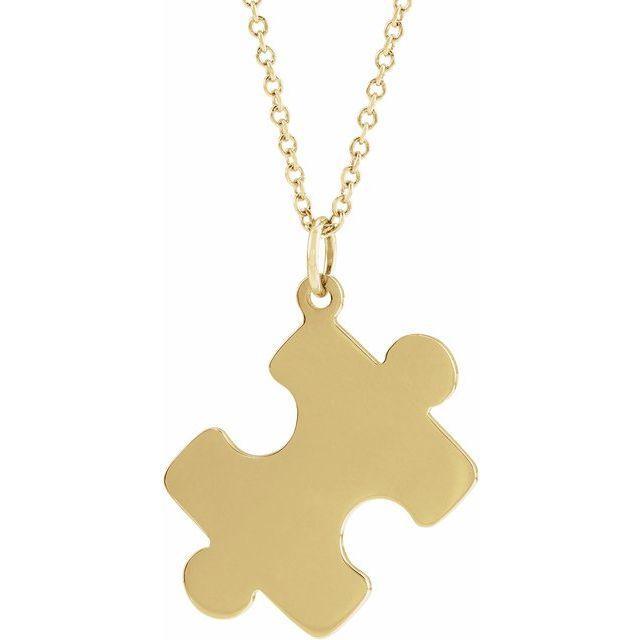 JDSP87355 - ENGRAVABLE PUZZLE PIECE NECKLACE - Johnny Dang & Co
