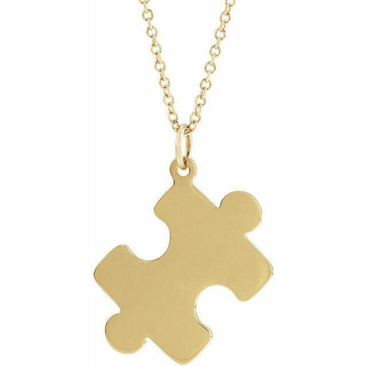 JDSP87355 - ENGRAVABLE PUZZLE PIECE NECKLACE - Johnny Dang & Co