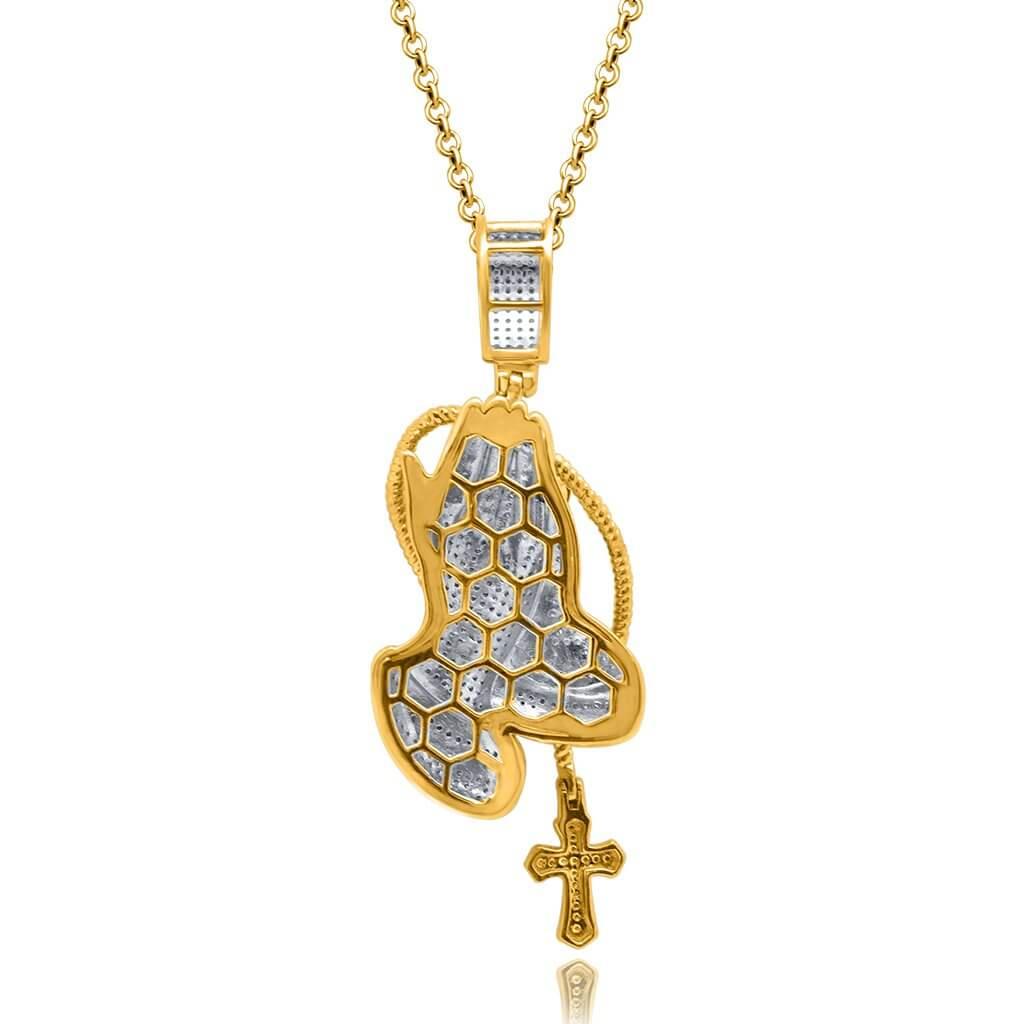 10K 0.94-1.02CT D-PPRAYING HAND - Johnny Dang & Co