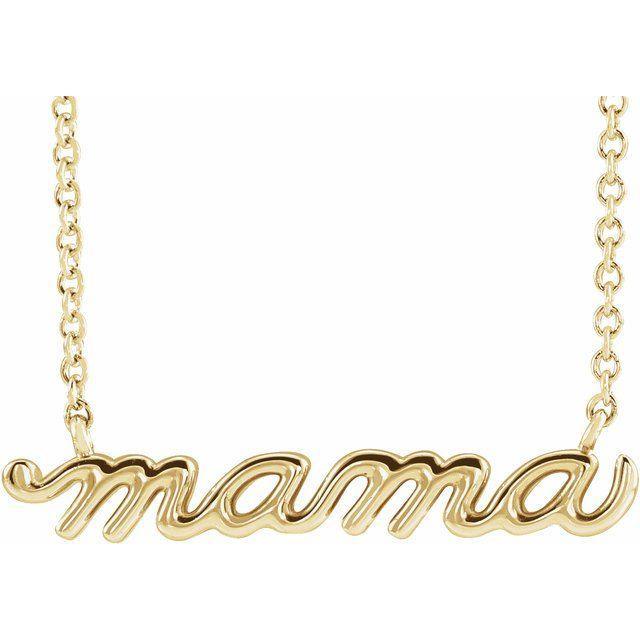 JDSP87395 - PETITE MAMA SCRIPT NECKLACE - Johnny Dang & Co