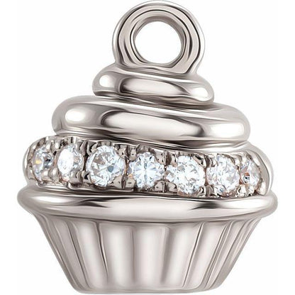 JDTKSP-2000941-14K .04 CTW Natural Diamond Cupcake Dangle - Johnny Dang & Co