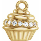 JDTKSP-2000941-14K .04 CTW Natural Diamond Cupcake Dangle - Johnny Dang & Co