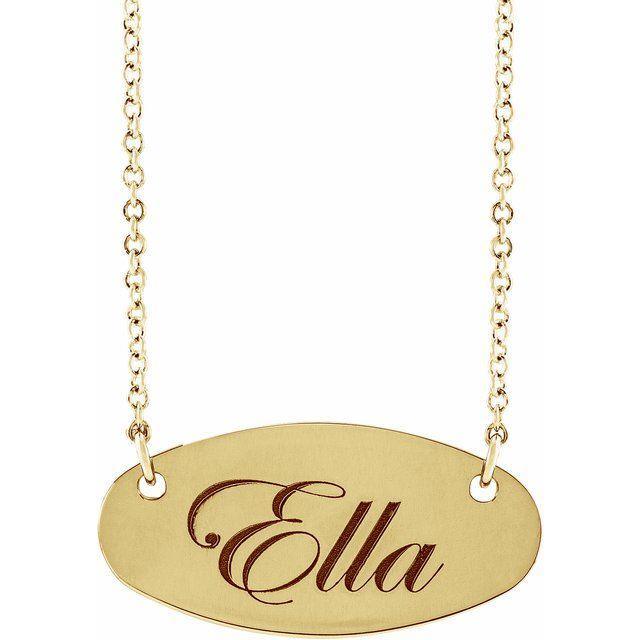 JDSP87380 - ENGRAVABLE OVAL NECKLACE - Johnny Dang & Co