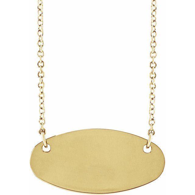 JDSP87380 - ENGRAVABLE OVAL NECKLACE - Johnny Dang & Co