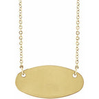 JDSP87380 - ENGRAVABLE OVAL NECKLACE - Johnny Dang & Co