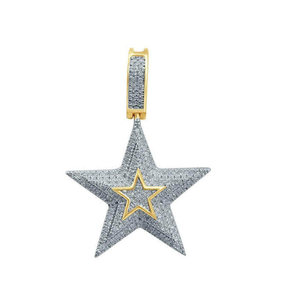 10K 0.31-0.36CT D-ASSORTED CHARM "STAR" - Johnny Dang & Co