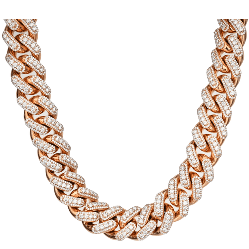 22mm Bust Down Rose Gold Cuban Chain – Johnny Dang & Co