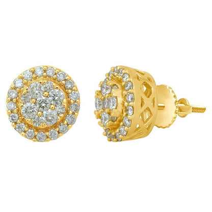 1 Cttw Round Cluster Custom Earrings - Johnny Dang & Co