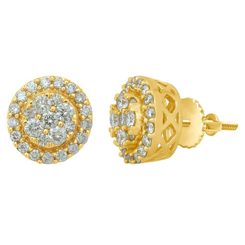 1 Cttw Round Cluster Custom Earrings - Johnny Dang & Co