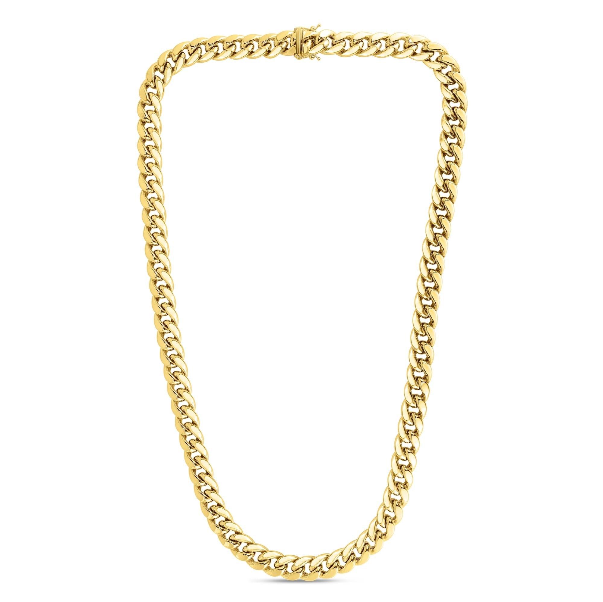 10K Gold 7.2mm Semi-Solid Classic Miami Cuban - Johnny Dang & Co