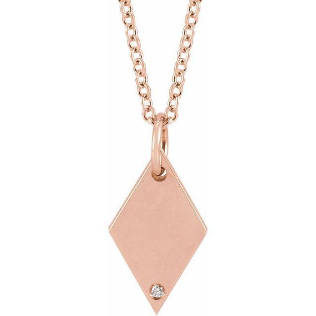 JDSP87549 - ENGRAVABLE RHOMBUS NECKLACE - Johnny Dang & Co