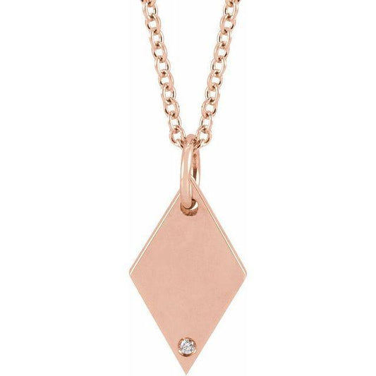 JDSP87549 - ENGRAVABLE RHOMBUS NECKLACE - Johnny Dang & Co