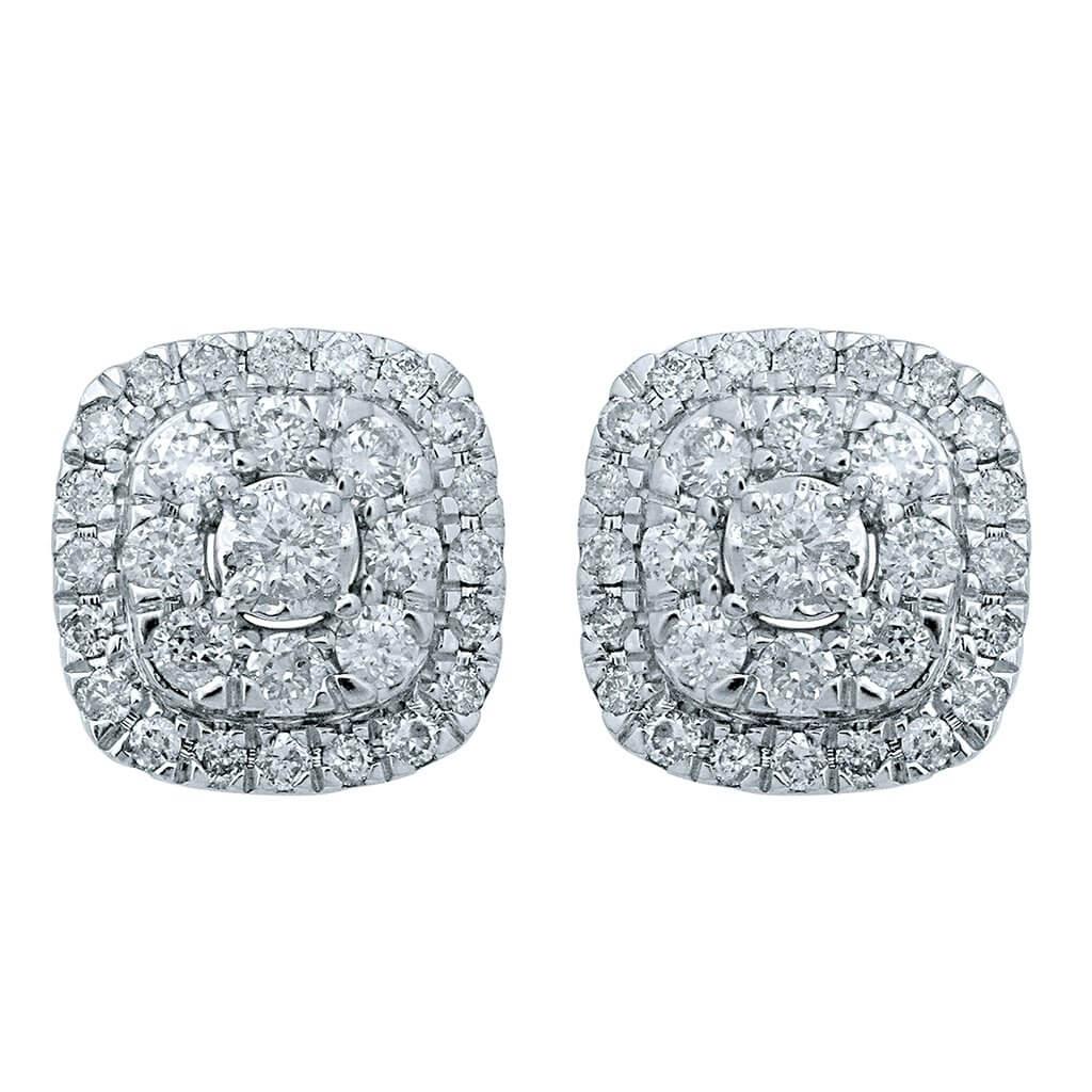 0.8cttw Cluster Diamond Earrings - Johnny Dang & Co