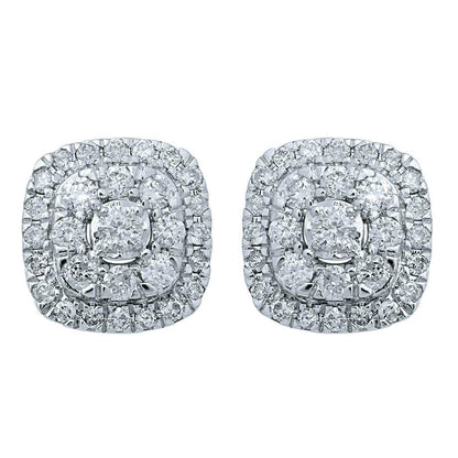 0.8cttw Cluster Diamond Earrings - Johnny Dang & Co
