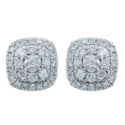 0.8cttw Cluster Diamond Earrings - Johnny Dang & Co