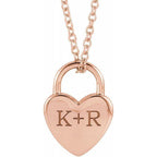 JDSP87595 - HEART LOCK NECKLACE - Johnny Dang & Co