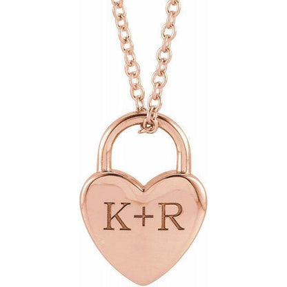 JDSP87595 - HEART LOCK NECKLACE - Johnny Dang & Co