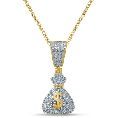 10K 0.19-0.21CT D-MONEY BAGS CHARM - Johnny Dang & Co